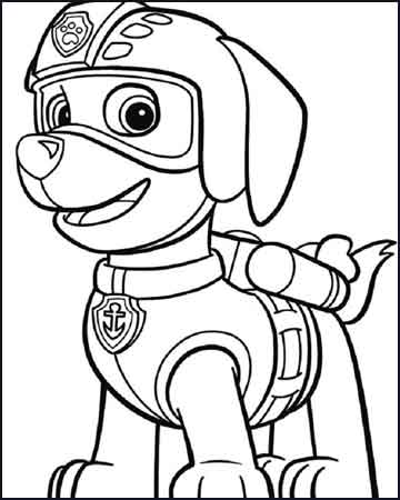 Desenhos de Zuma de Patrulha Canina para Colorir e Imprimir - ColorirOnline .Com