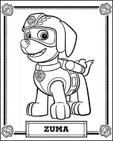 Desenhos para colorir da Patrulha Canina para descarregar - PAW