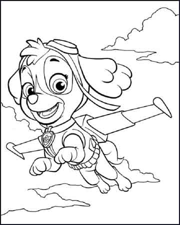 skye planeando la patrulla canina 1 - Desenhos para colorir